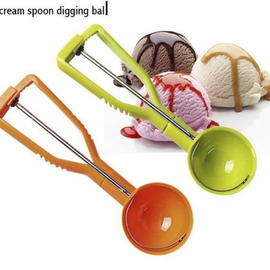 ☁ Sendok es krim Ice cream spoon plastik Ice cream scoop - Orange ➧