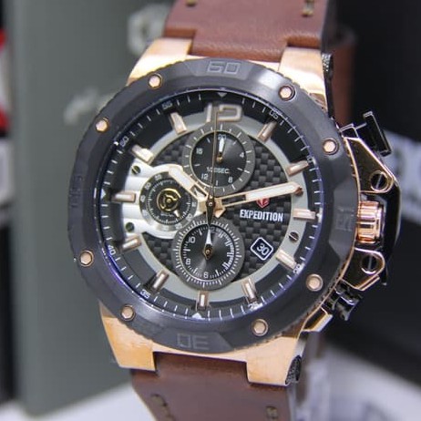 EXPEDITION 6751 PRIA  BLACK ROSEGOLD ORIGINAL EXP6751 EXP 6751 JAM TANGAN COWOK ARLOJI COWOK