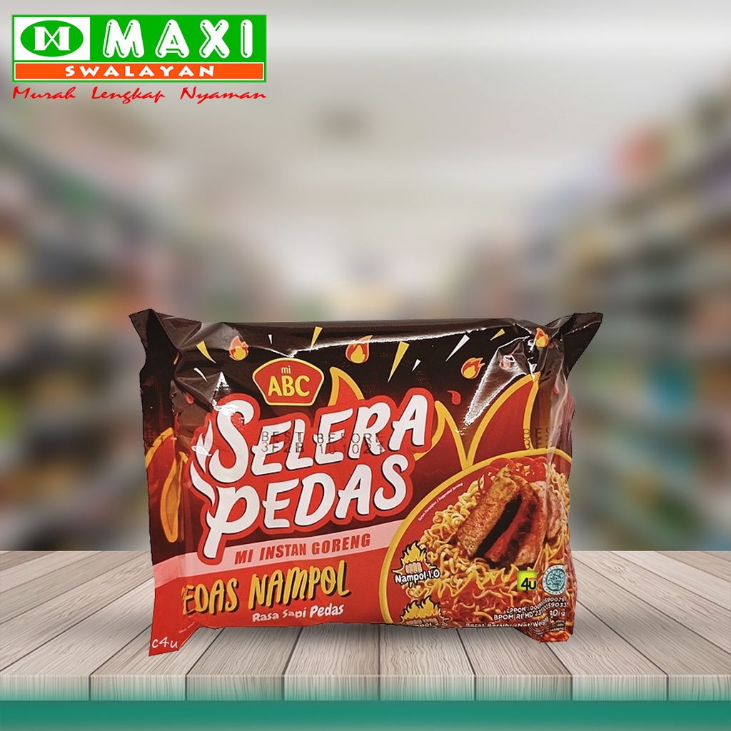 

Mie ABC Selers Pedas 80gr Pedas Nampol