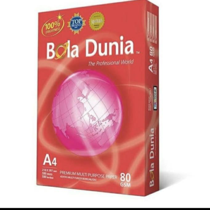 

Kertas Hvs A4 80Gr Bola Dunia/Dus Mayastore11