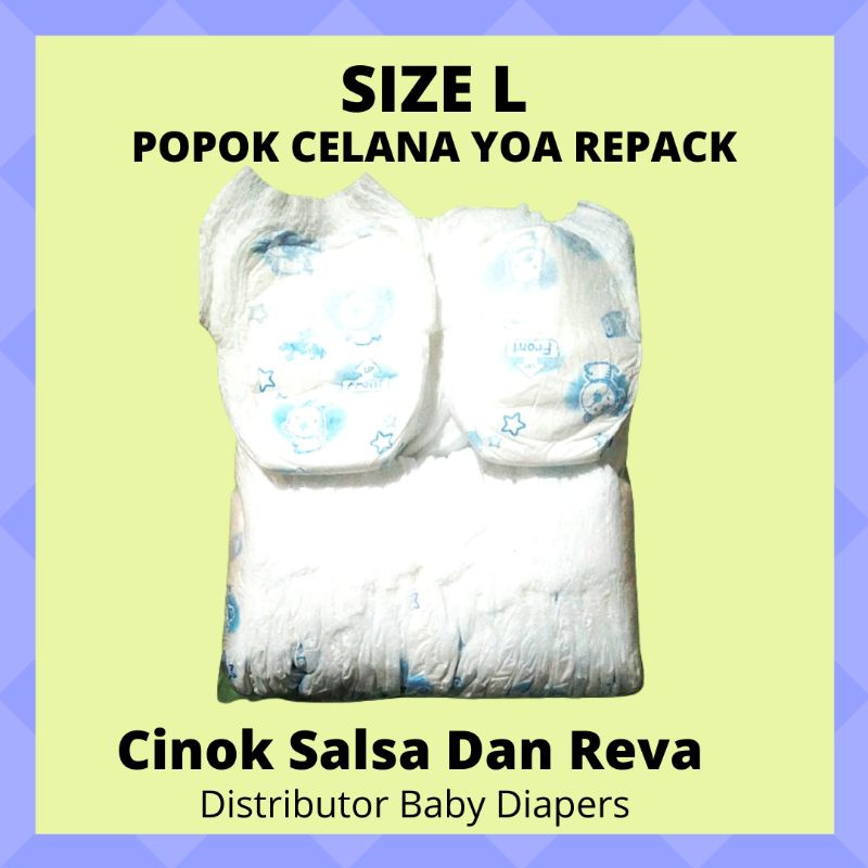 SIZE L CELANA YOA REPACK NON KEMASAN MERK MURAH,POPOK/PAMPERS YOA PANTS BABY DIAPERS