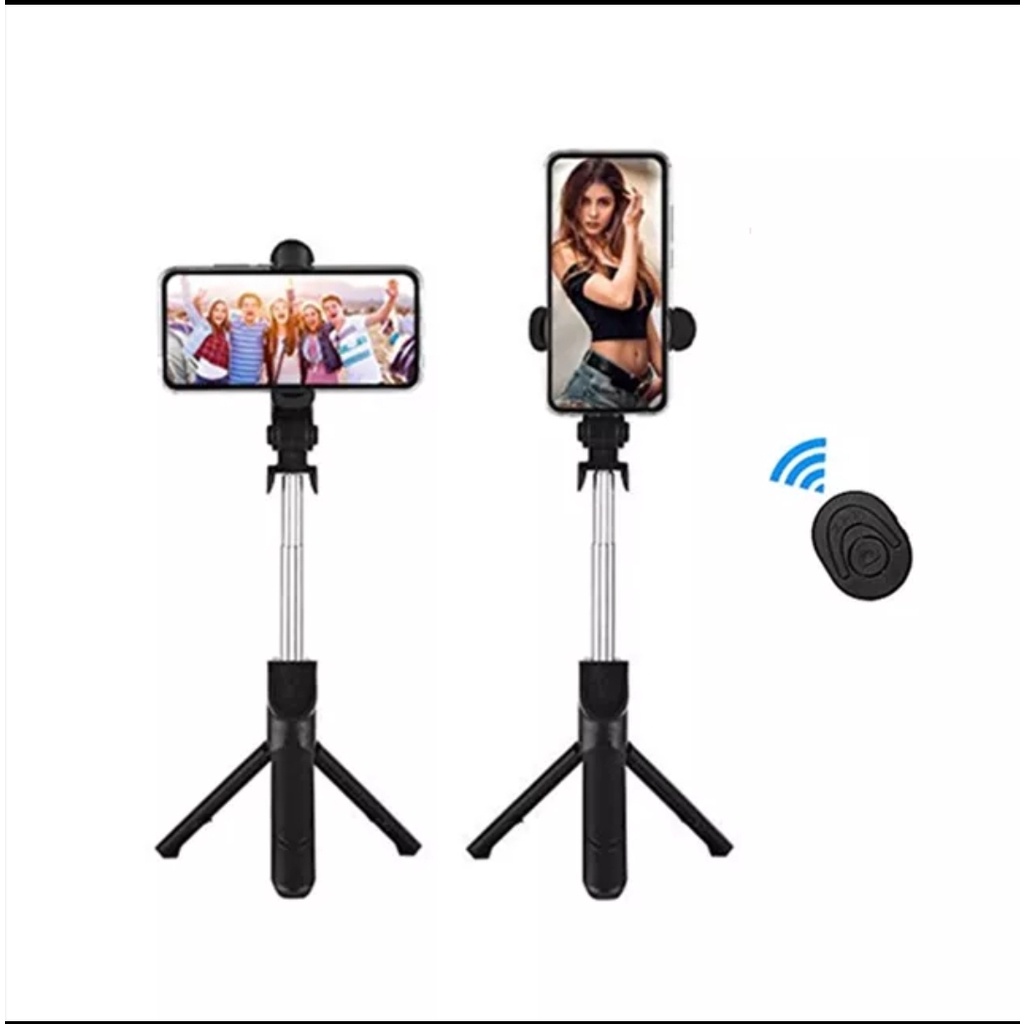 Tongsis Tripod Selfie Stick 3in1 Bluetooth Remote Control