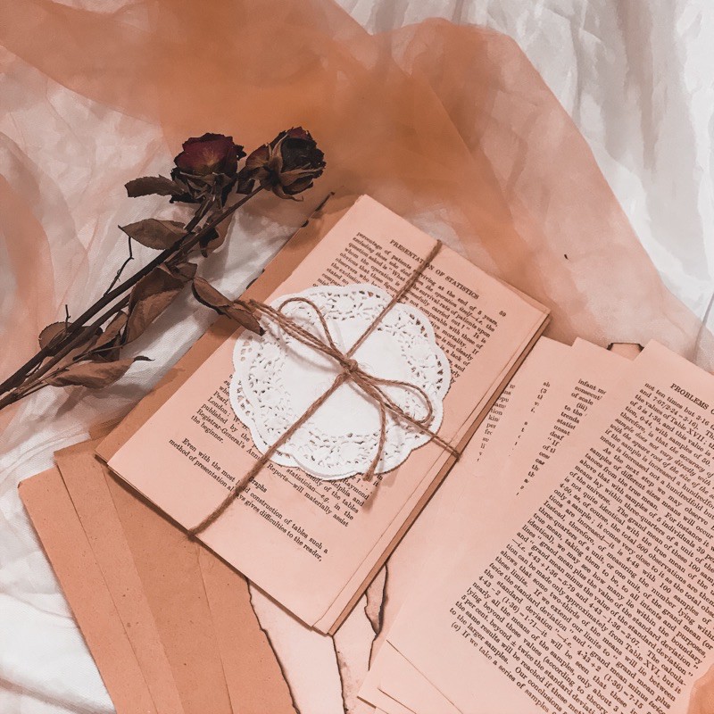 

[aisyjournal] paper vintage aesthetic, novel kuno 90 an, journal kit bundle, kertas kopi, kertas craft