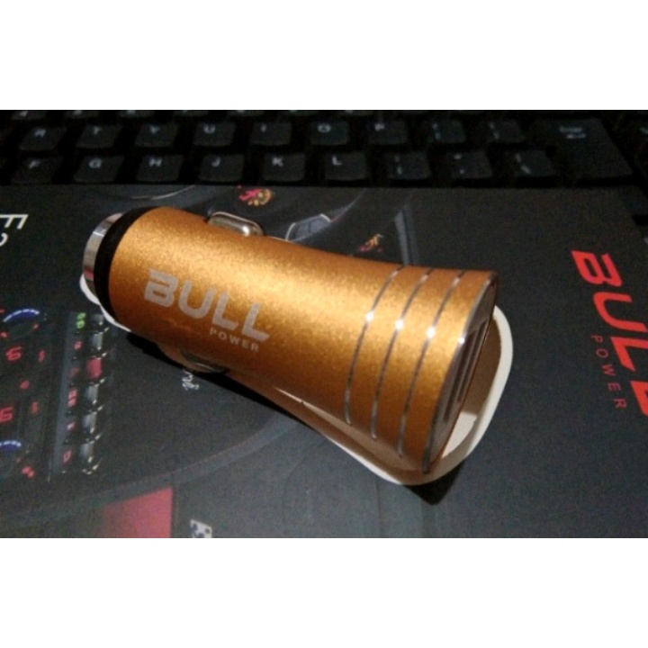 CHARGER MOBIL BULL BESI DUAL USB 2.1AMPERE ORIGINAL 100%