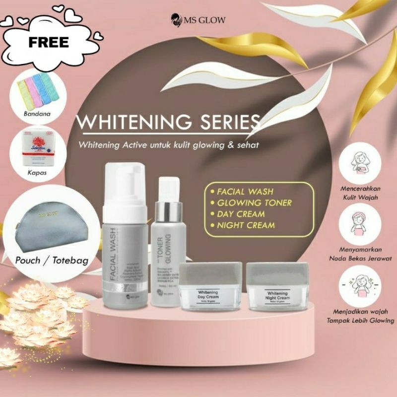 WHITENING SERIES MS GLOW // PAKET WAJAH MS GLOW // PAKET KRIM GLOWING //SKINCARE MSGLOW / GLOWING