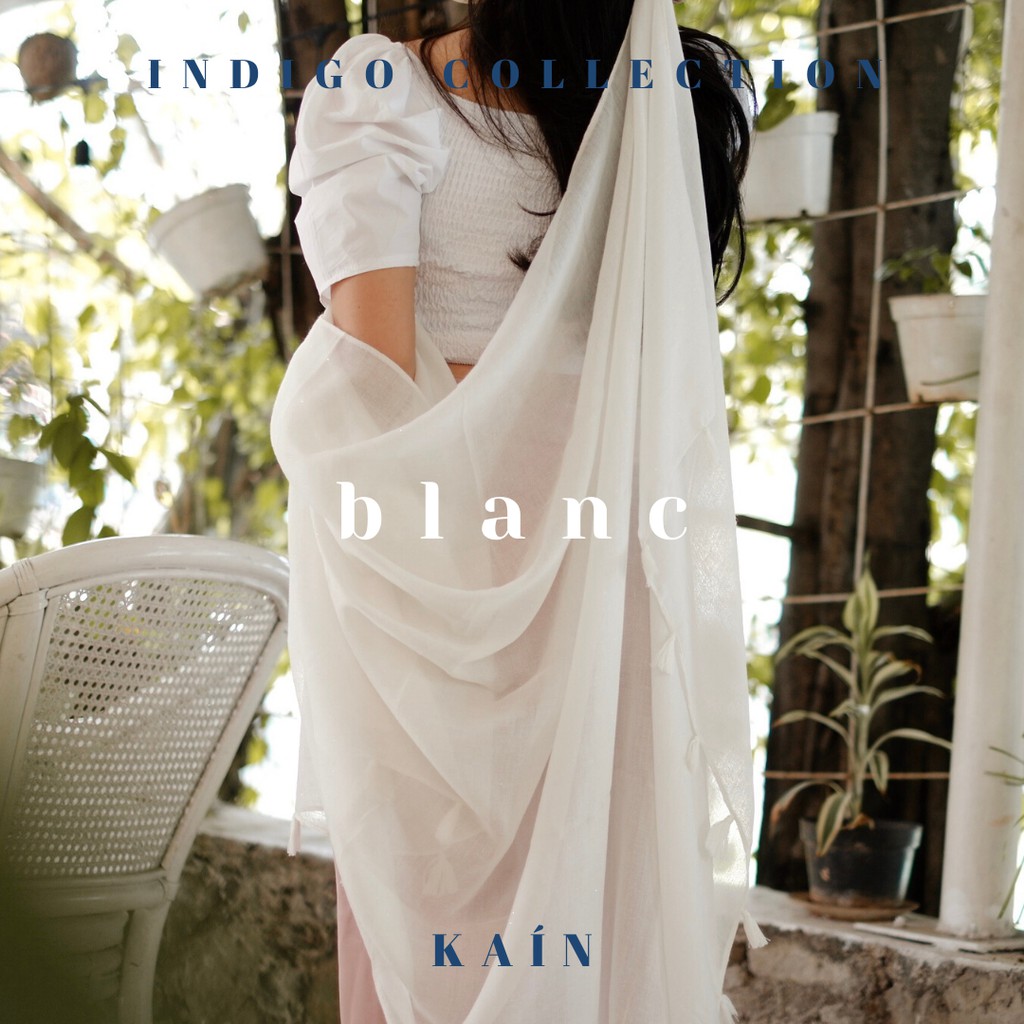 Blanc Shawl - Indigo Collection
