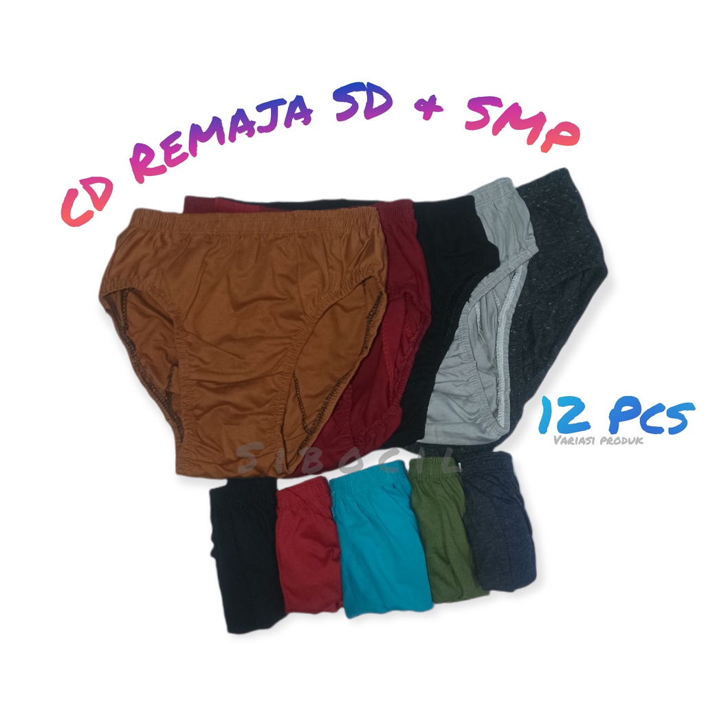 12 Pcs Celana Dalam CD Anak Remaja SD - SMP