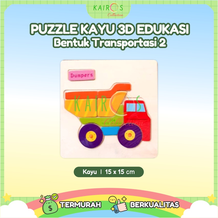 Puzzle Anak Kayu Belajar Transportasi 2