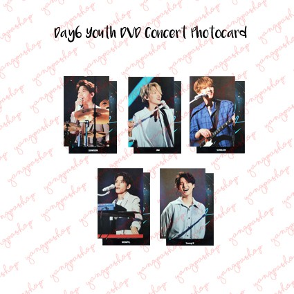 [READY / SET] DAY6 YOUTH CONCERT DVD  DAYG PHOTOCARD FAN MADE UNOFFICIAL YANGPASHOP YOUNGK SUNGJIN W