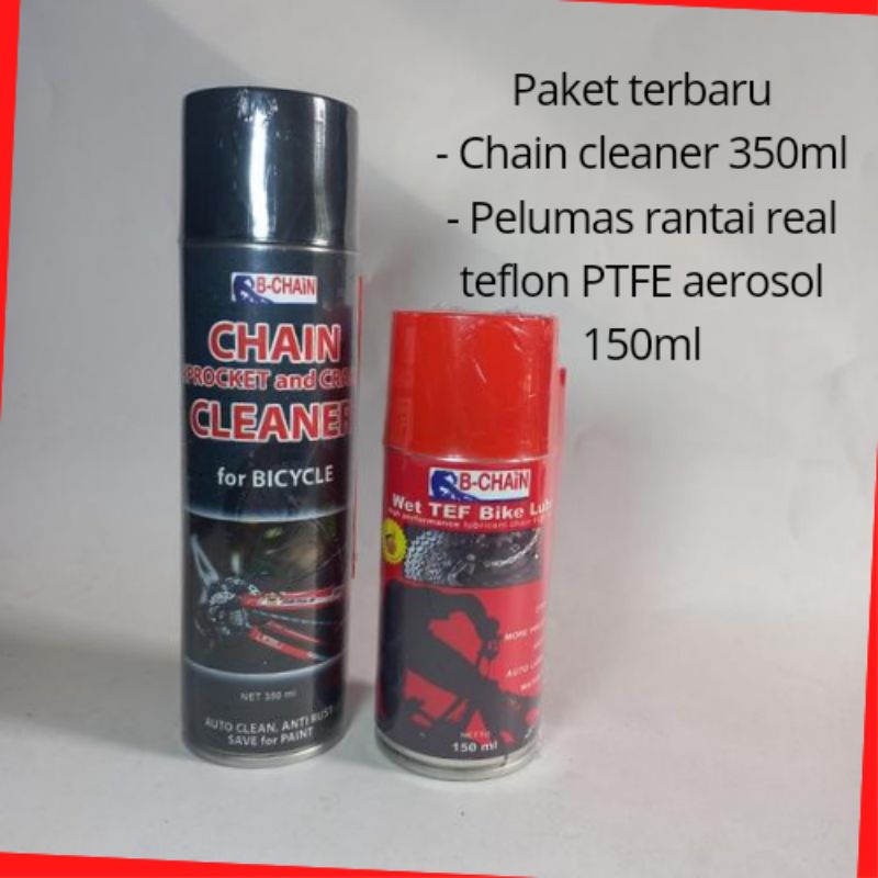 Rantai cleaner 350 ml dan pelumas rantai teflon 150 ml sepeda mtb
