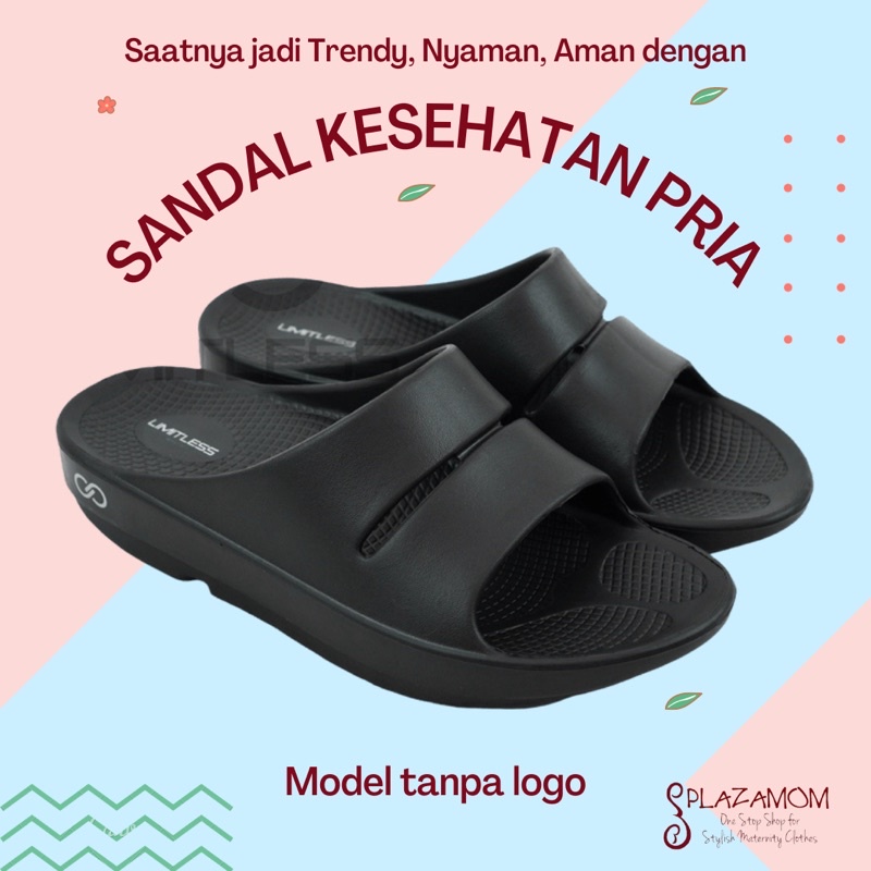 sandal kesehatan EVA karet PRIA DEWASA slop selop sendal slippers ringan nyaman empuk menjaga keseimbangan kaki trendy stylish kekinian model korea korean anti slip awet kualitas premium