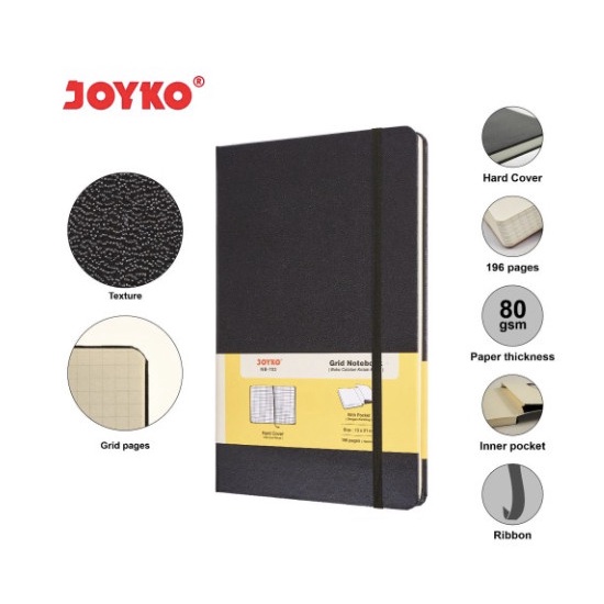

Spesial Joyko Grid Notebook Nb-702 Buku Catatan Kotak Sampul Hardcover 13X21Cm Bagus