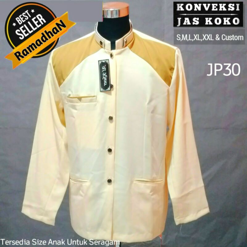 Baju muslim pria Jasko / Jasko polos kombinasi / Koko polos / Baju Lebaran / Koko Exlusive JP30