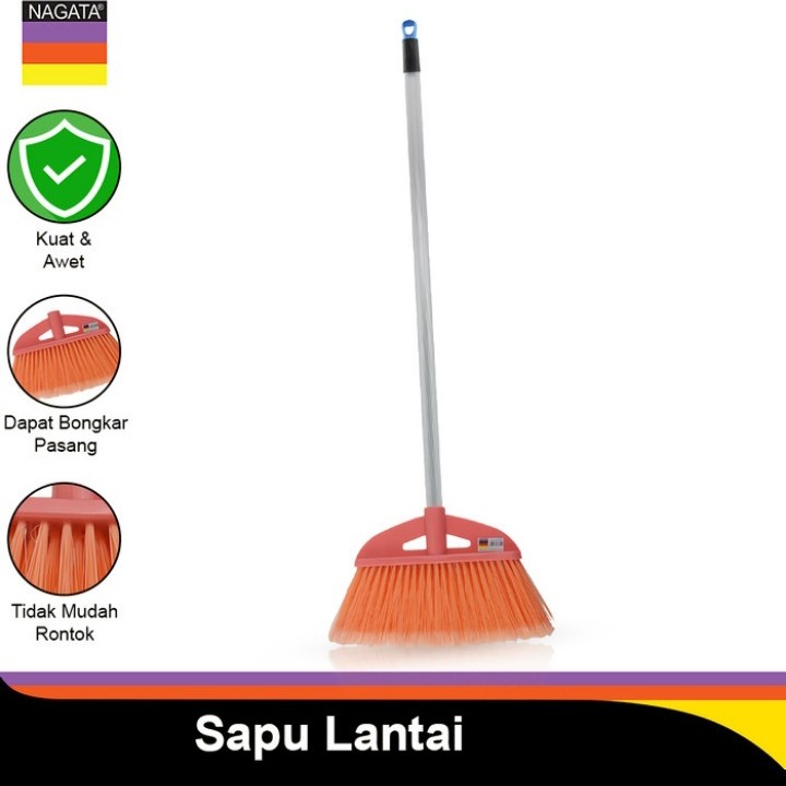 Sapu Nagata 306 / 307 - Sapu Plastik Anti Rontok- Sapu Plastik Awet - Sapu Rumah