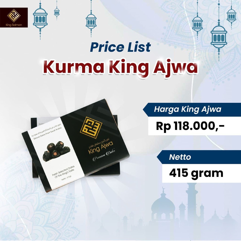 

Kurma Ajwa 1Kg Bruto Premium Quality King Ajwa Original