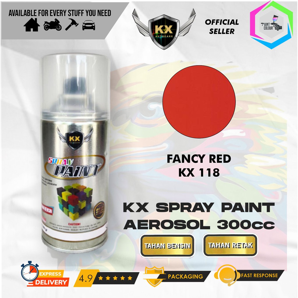 Cat Semprot Aerosol / Pylox KX Autocare Paint - KX 118 FANCY RED