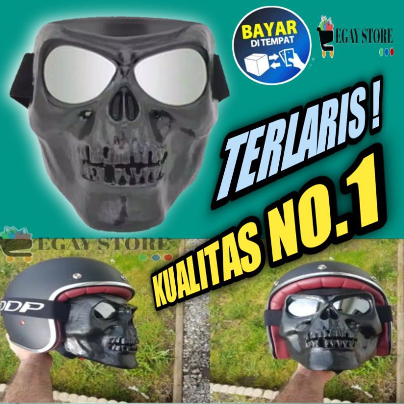 [TERBARU] TOPENG GOGGLE MASK TENGKORAK FULL FACE 09 SKULL GOOGLE GOGLE MASKER MOTOR AIRSOFTGUN