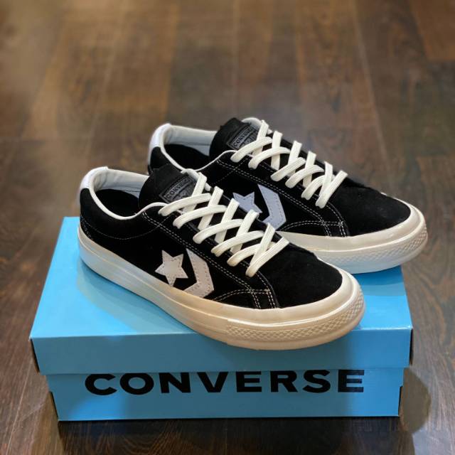Converse one star pro black white