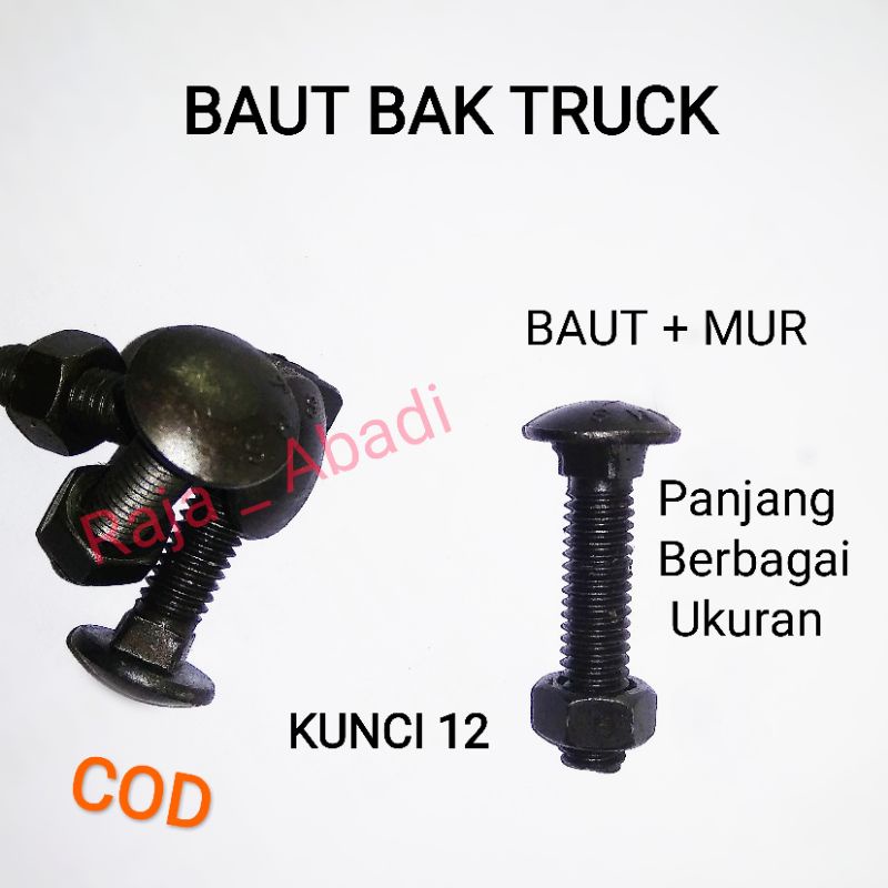 Baut Bak Truk - Baut bak truk kayu - baut dan mur - bautnya bak kayu - baut gerobak - baut kayu - baut 12 - baut kunci 12 - baut CB - baut payung - baut pagar