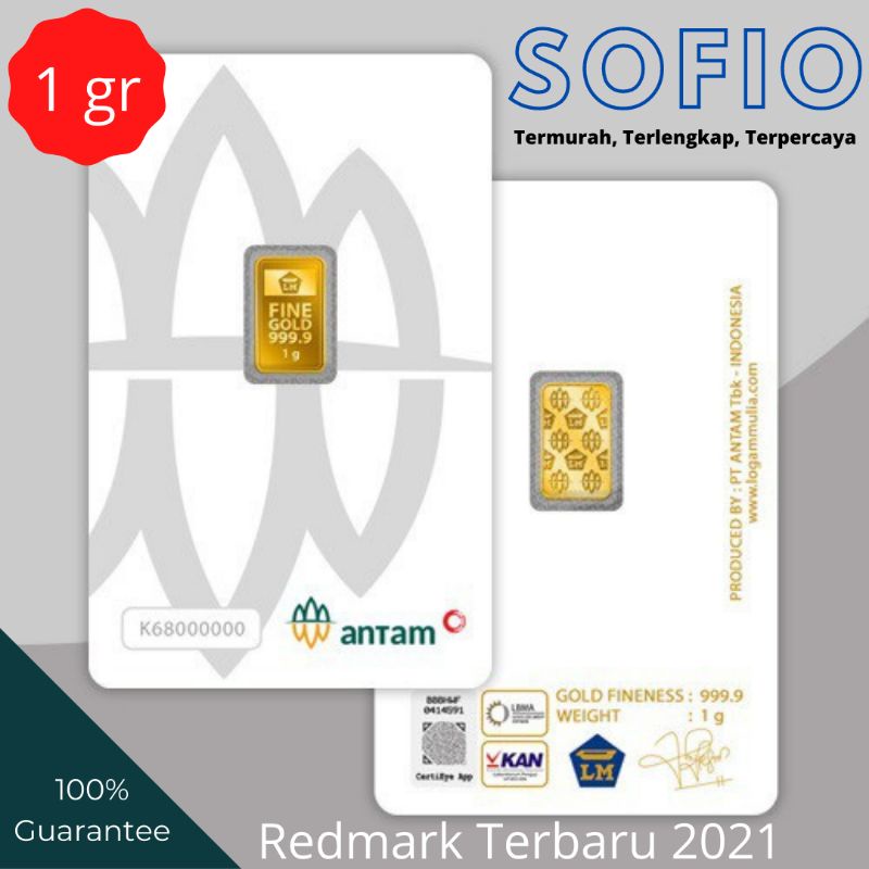 LOGAM MULIA ANTAM 1 GRAM TERBARU REDMARK 2022