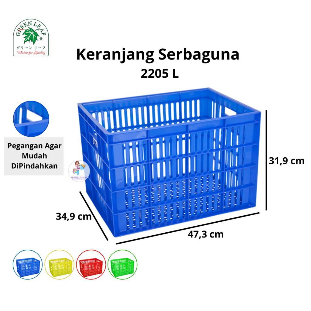 Container Keranjang Industri Serbaguna 2205 L Green Leaf