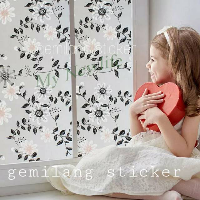 STIKER KACA MOTIF BUNGA TERBARU/STICKER KACA/STIKER KACA JENDELA RUMAH/STIKER KACA/STIKER JENDELA