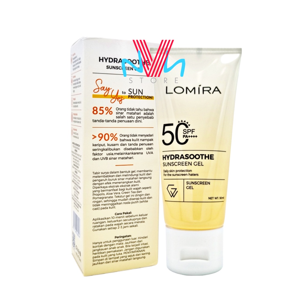 LOMIRA SUNSCREEN GEL SPF 50 - SUNSCREEN LOMIRA - SUN BLOCK MURAH - SUNBLOCK LOMIRA - TABIR SURYA