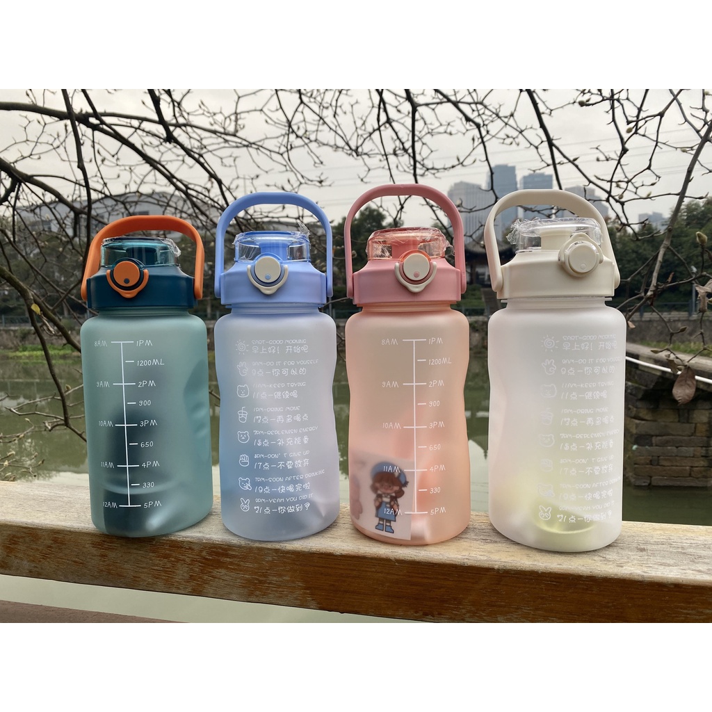 Reseller Welcome – Bo5244 Botol Minum Sedota 1500 ML & 2000 ML / Botol Minum Cute 1,5 L & 2 L + Stiker / Botol Minum Stiker Lucu & Unik-4