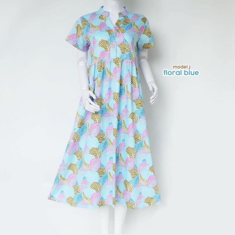 Asma' Daily Wear Model J floral Blue