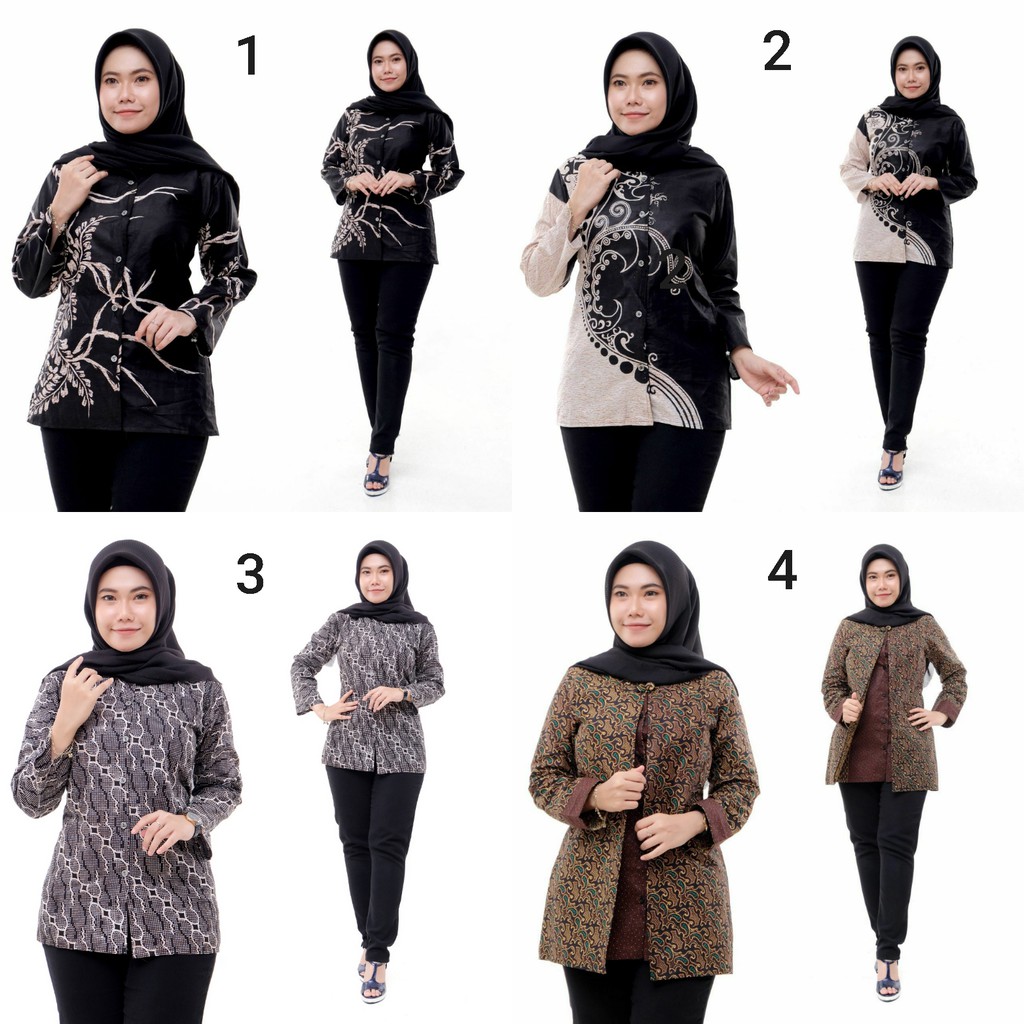  ATASAN  BATIK  WANITA  MOTIF HITAM MANISAtasan Batik  Dolby 