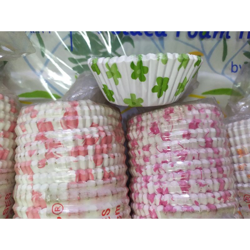 cup bolu kukus/paper cup/ Cup Roti / Paper Cake Case cherry 9,5 bunga isi 1000 pcs