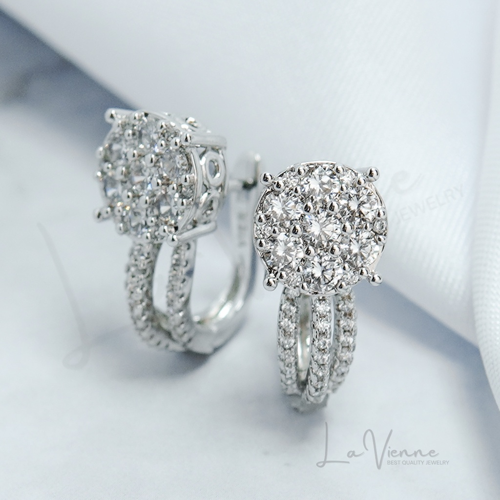 La Vienne - Anting Titanium Wanita Anti Karat - Aksesoris Perhiasan Anting Klip Perempuan - Adeline