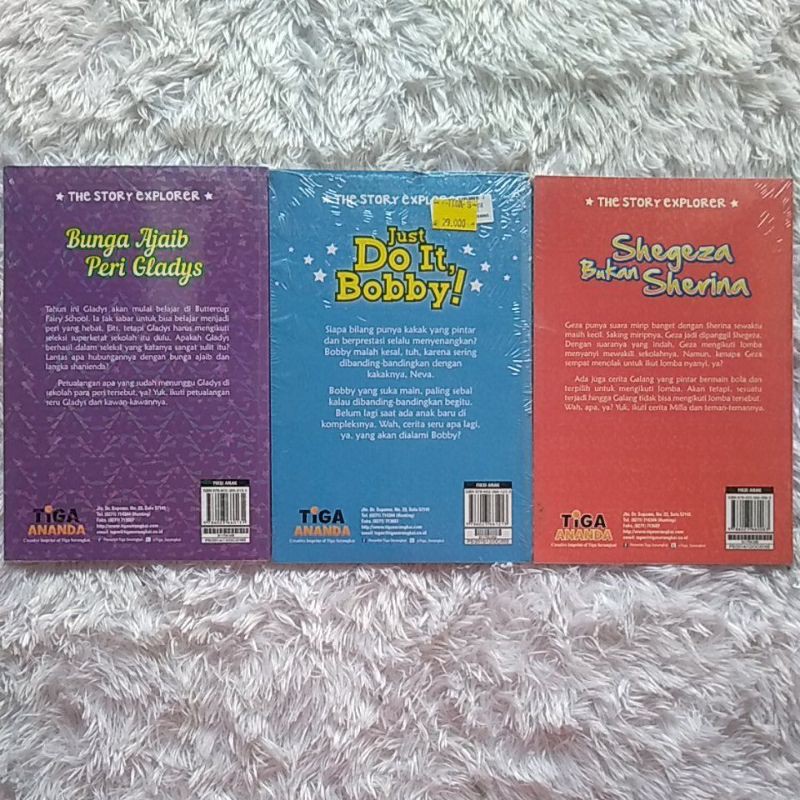 Novel Anak - The Story Explorer - Bunga Ajaib Peri Gladys - Just Do It,Bobby! - Shegeza buka Sherina