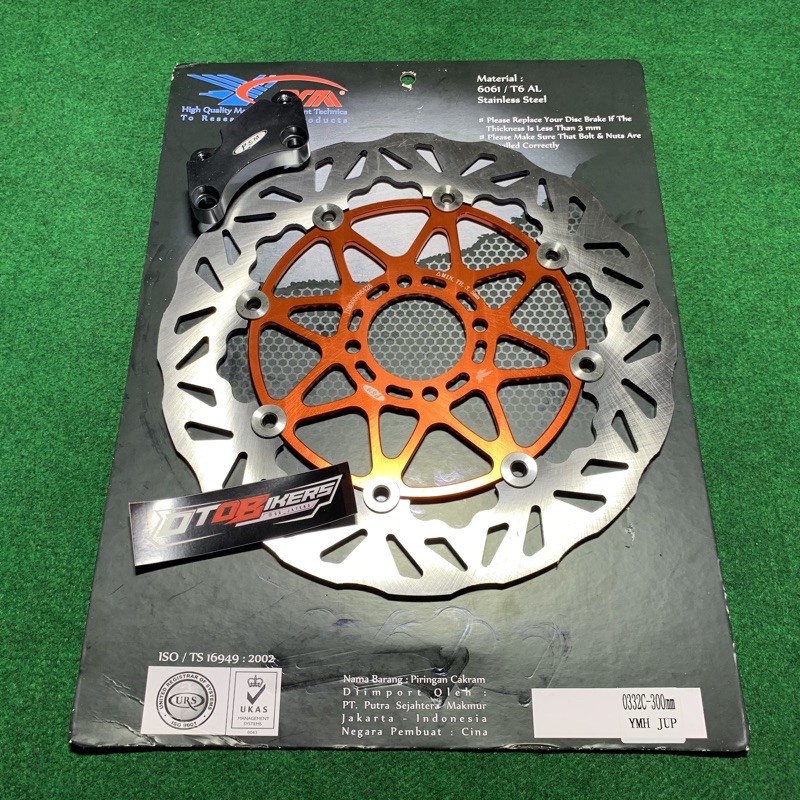 Piringan Cakram 300 mm PSM Jupiter z MX 135 Z1 Vega R ZR New fizr rx MX King 150 floating disc 300mm titanium model moto1 pro1 tdr-PSM Orange