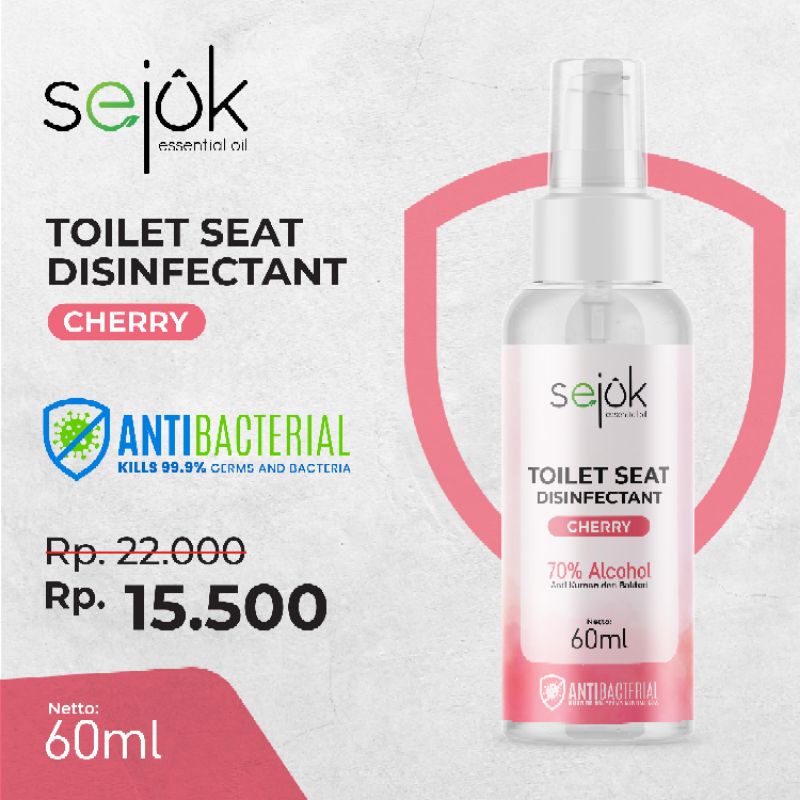 Sejuk Toilet Seat Sanitizer Cherry / Pembersih Toilet Duduk - 60 ml