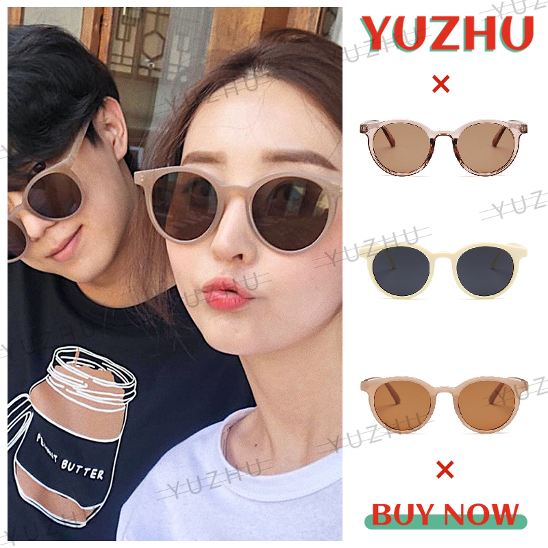 Baru Kedatangan Korea Fashion Putaran Sunglass Wanita / Pria Kacamata Populer Ulzzang Anti UV400