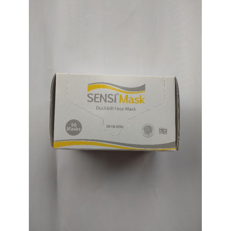 sensi duckbill masker medis 3 lapis original ada emblem "sensi" repacking isi 5pcs viral banget.