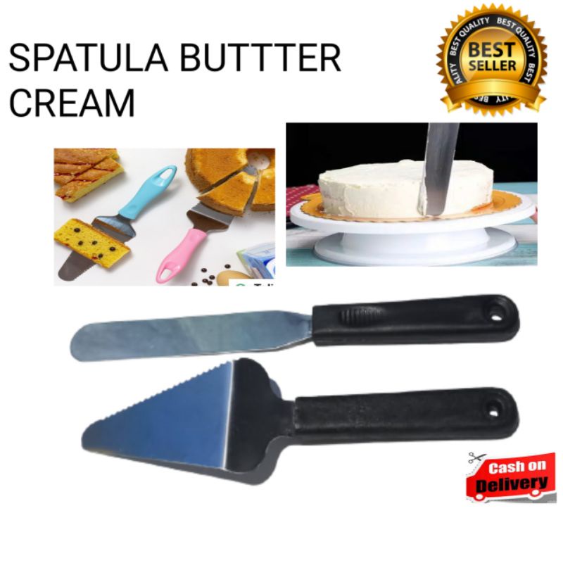 1 set 2 pc spatula butter cream/ spatula pizza/ spatula segi tiga