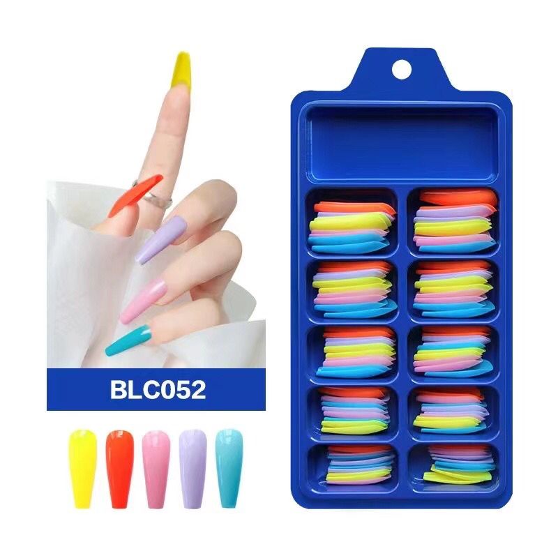 100 pcsKuku Palsu/Potongan Kuku Palsu Panjang Lancip Kuku Palsu Kuku Palsu / Set Fake Nails / Kuku P