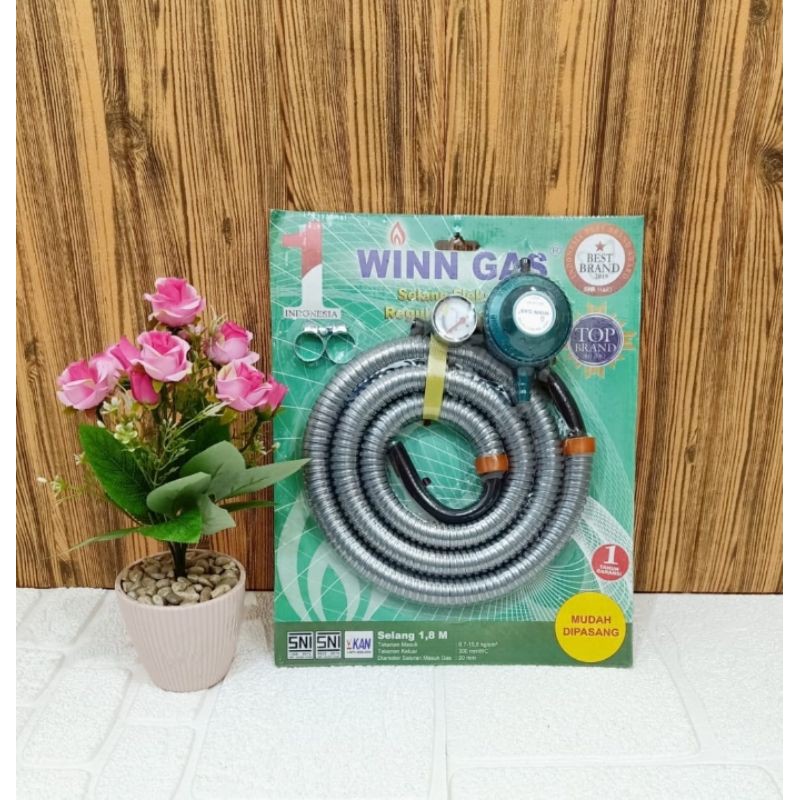 Selang Gas dan Regulator Winn Gas Miyako Quantum