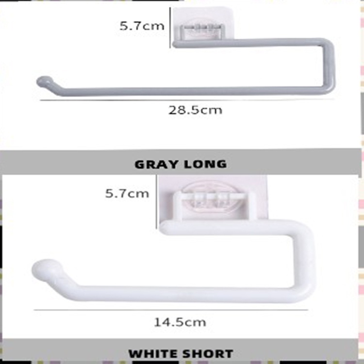 1pcs Adjustable Self-adhesive Toilet Plastic Paper Roll Towel Holder