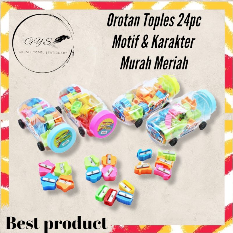 Orotan /Rautan Tolples oval besar( tabung-24pc)/Shapener/Peruncing pensil/Serutan pensil