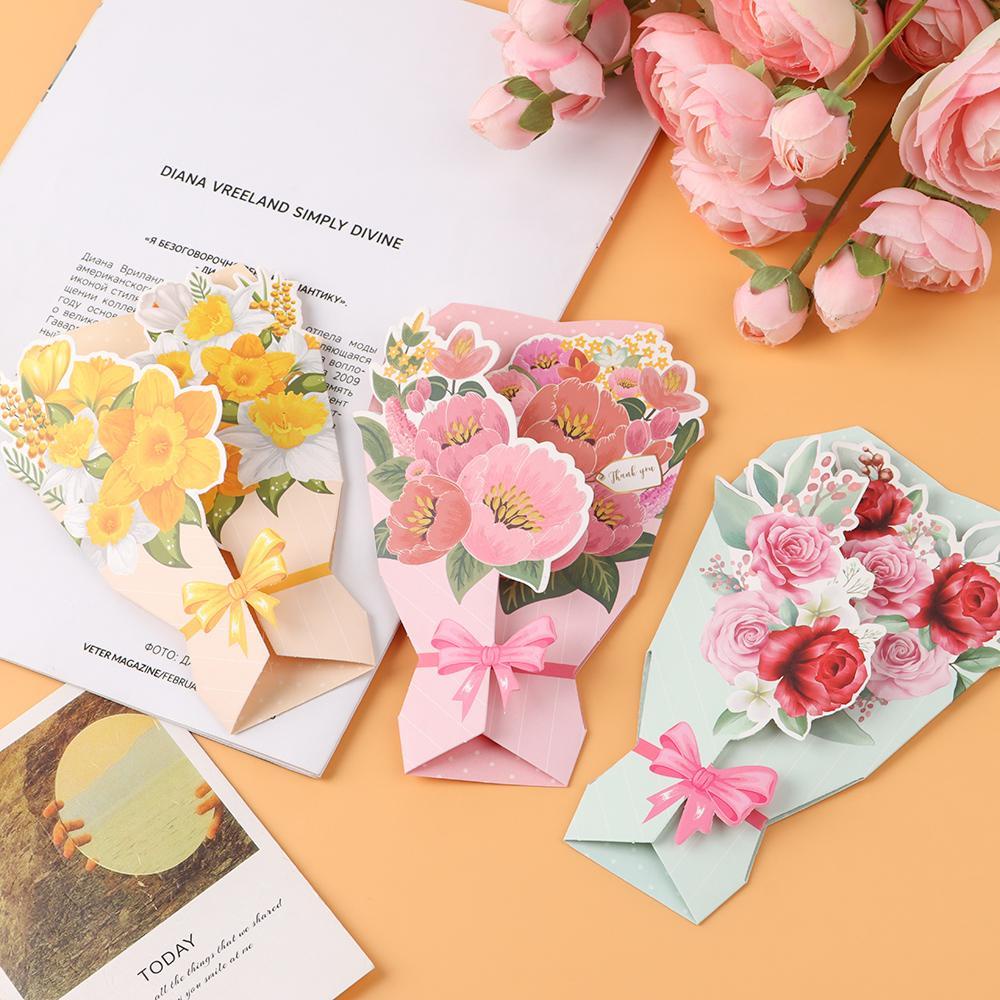 Solighter Flower Series Card Kartu Ucapan Berkah Kreatif Baru Kartu Lipat 3D