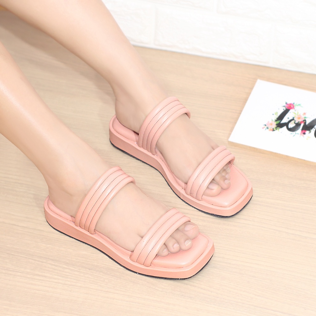 Sandal wanita korean terbaru platform puffy ban 2 - Joyce 02