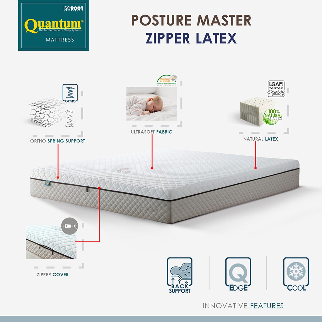 Quantum Orthopedic Posture Master Zipper Latex - Hanya Kasur 160x200