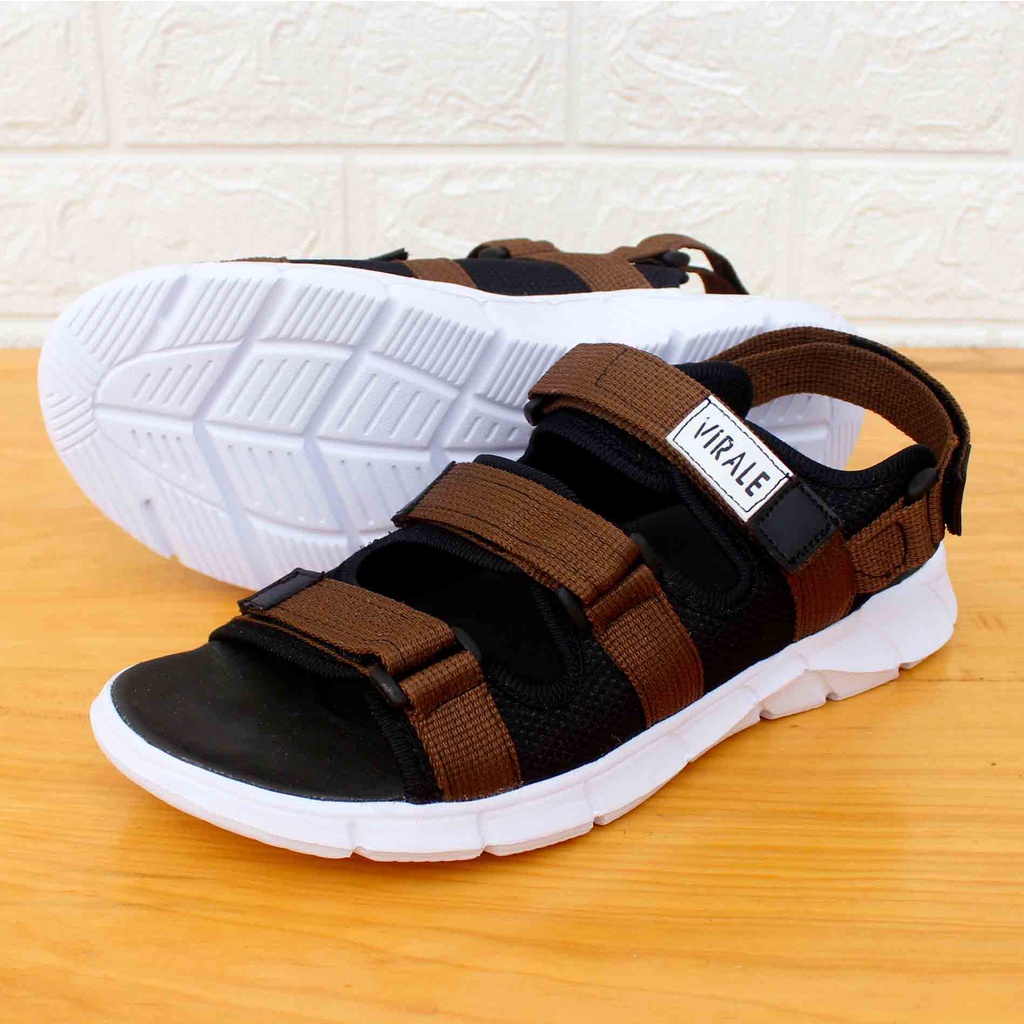 Sandal Gunung Pria Casual Outdoor Murah Sendal Selop Original Traveling Keren PL-01 TL HIJAU