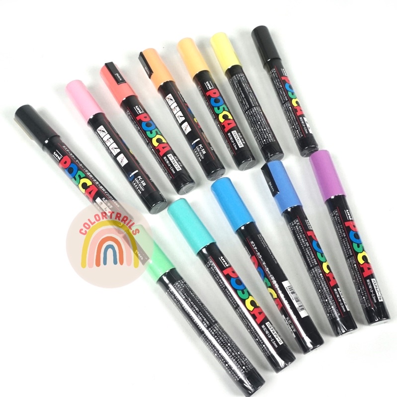 

Uni POSCA Paint Marker PC-5M Pastel Gold Silver Colors Metallic