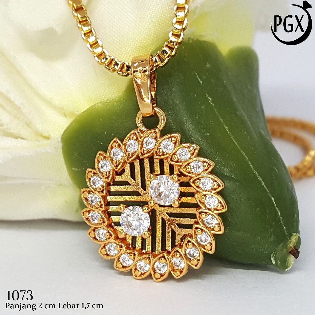 PGX Liontin Kalung Xuping Wanita Aksesoris Fashion Perhiasan Lapis Emas  - I073