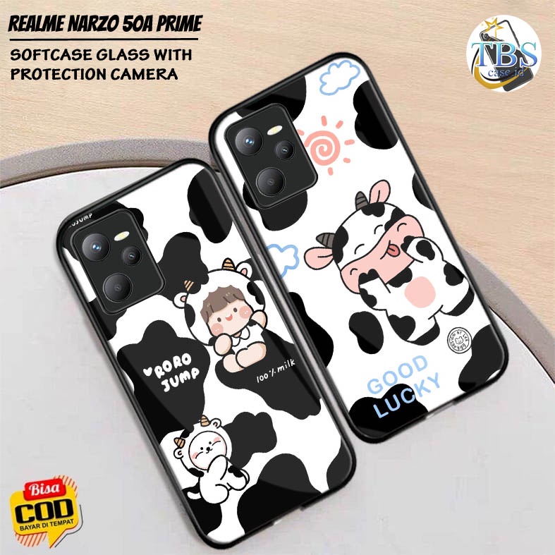 Softcase Glass Kaca Realme Narzo 50A Prime Realme Narzo 50i - K05 - Softcase Kilau Pelindung Kamera 