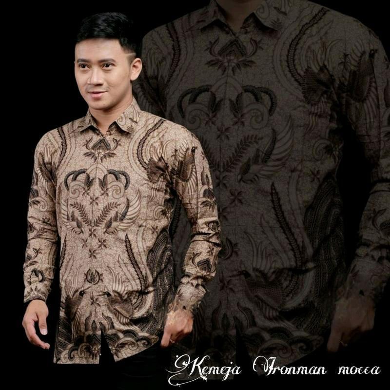 KEMEJA BATIK KEMEJA PANJANG KEMEJA SOGAN HRBO AZMIL AGRAPANA